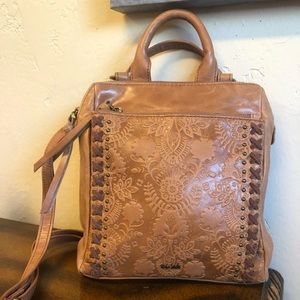 The Sak Tan Embossed Backpack
